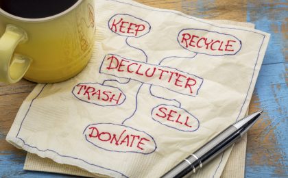 declutter concept on napkin