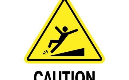 sign of danger of falling