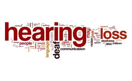 Hearing loss word cloud concept