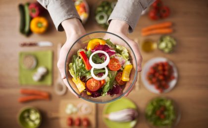 Healthy fresh homemade salad