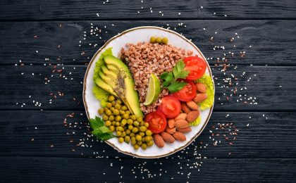 Plate of healthy food