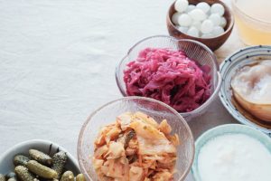 variety of fermented probiotic foods for gut health