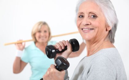 Women working out